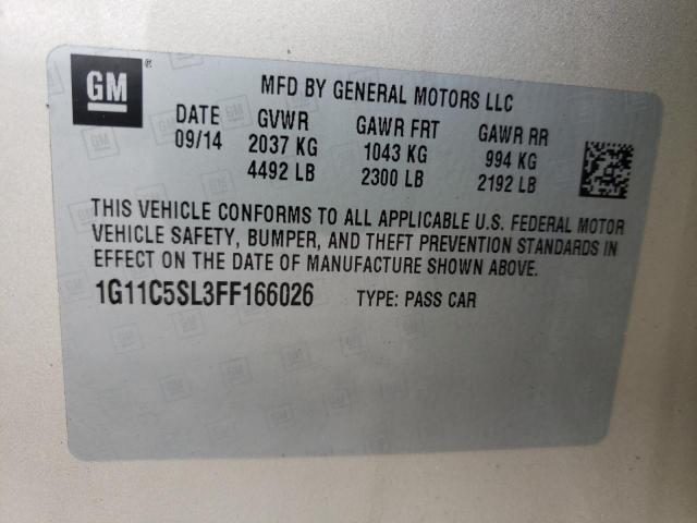 Photo 10 from auction – 2015 CHEVROLET MALIBU 1LT with VIN 1G11C5SL3FF166026