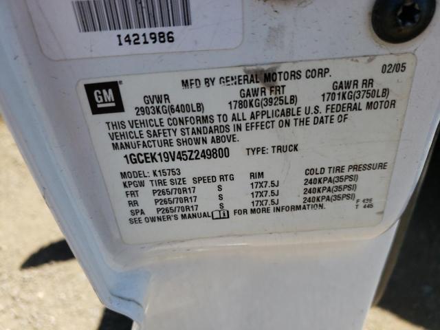 Photo 10 from auction – 2005 CHEVROLET 1500 with VIN 1GCEK19V45Z249800
