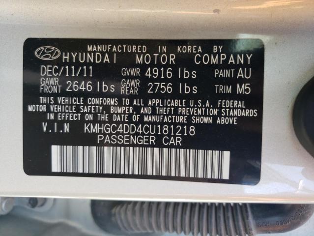 Photo 10 from auction – 2012 HYUNDAI GENESIS 3. with VIN KMHGC4DD4CU181218