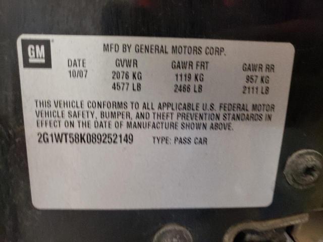 Photo 10 from auction – 2008 CHEVROLET IMPALA LT with VIN 2G1WT58K089252149