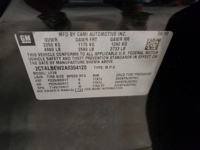 Photo 10 from auction – 2010 GMC TERRAIN SL with VIN 2CTALBEW2A6394120