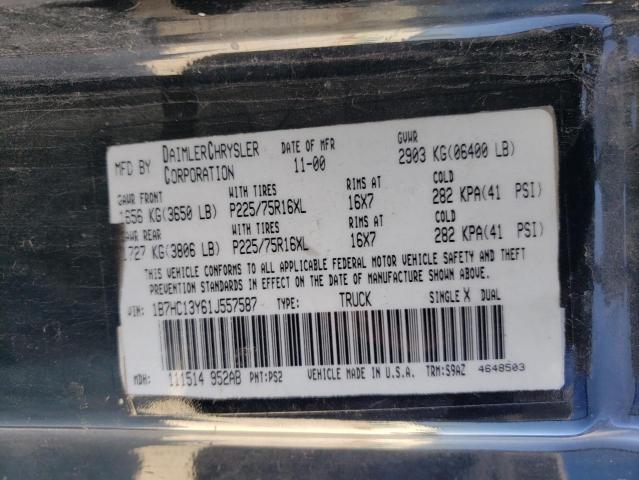 Photo 10 from auction – 2001 DODGE RAM 1500 with VIN 1B7HC13Y61J557587