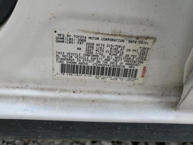 Photo 10 from auction – 2001 TOYOTA RAV4 with VIN JTEHH20V410093038