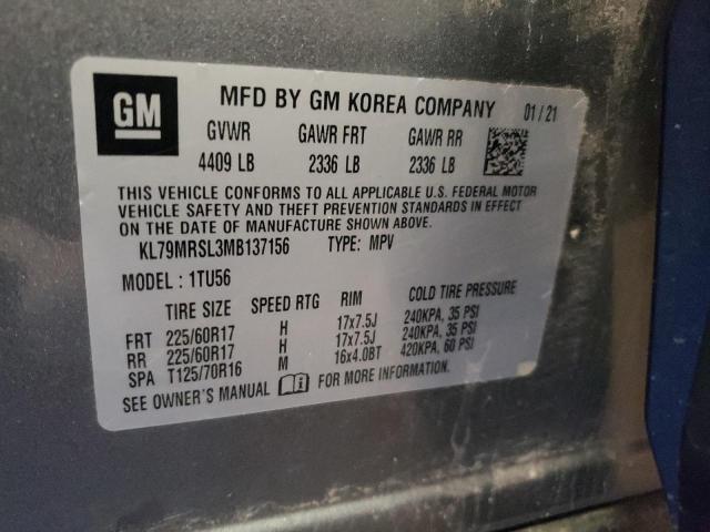 Photo 10 from auction – 2021 CHEVROLET TRAILBLAZE with VIN KL79MRSL3MB137156