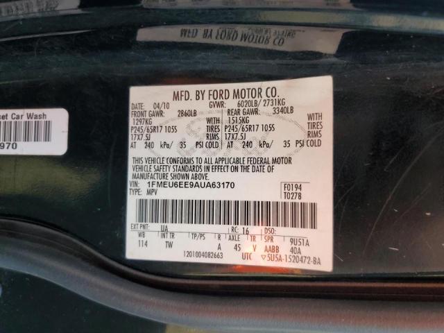 Photo 10 from auction – 2010 FORD EXPLORER E with VIN 1FMEU6EE9AUA63170