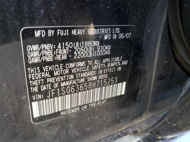 Photo 10 from auction – 2008 SUBARU FORESTER 2 with VIN JF1SG63658H715253