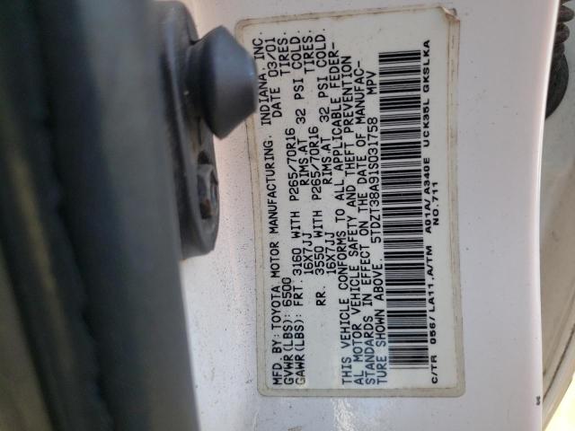Photo 10 from auction – 2001 TOYOTA SEQUOIA LI with VIN 5TDZT38A91S031758