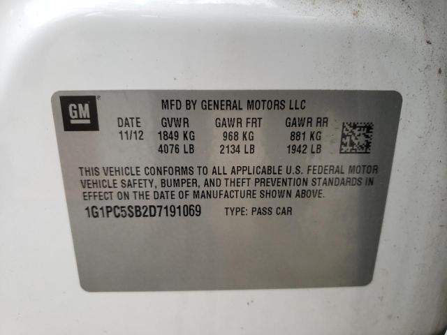 Photo 10 from auction – 2013 CHEVROLET CRUZE LT with VIN 1G1PC5SB2D7191069