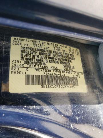 Photo 10 from auction – 2012 NISSAN VERSA S with VIN 3N1BC1CP2CK274105