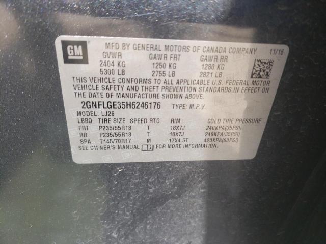 Photo 10 from auction – 2017 CHEVROLET EQUINOX PR with VIN 2GNFLGE35H6246176