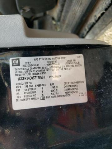 Photo 10 from auction – 2008 CHEVROLET SILVERADO2 with VIN 1GCEK14C88Z170561