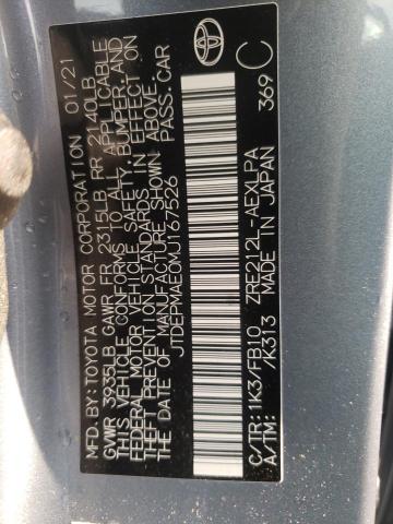 Photo 10 from auction – 2021 TOYOTA COROLLA LE with VIN JTDEPMAE0MJ167526