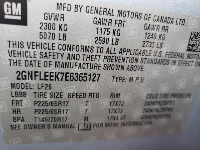 Zdjęcie 10 z aukcji – 2014 CHEVROLET EQUINOX LS z VIN 2GNFLEEK7E6365127
