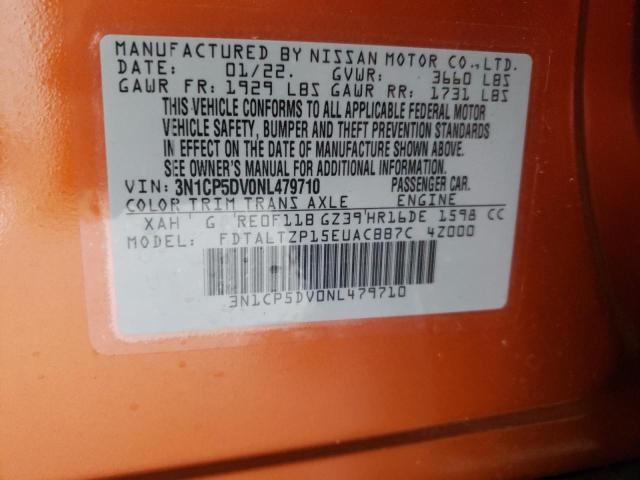 Photo 10 from auction – 2022 NISSAN KICKS SR with VIN 3N1CP5DV0NL479710