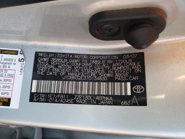 Фото 10 с аукциона – 2007 TOYOTA COROLLA CE с VIN JTDBR32E370134830