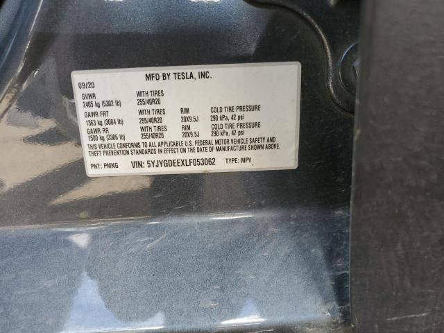 Photo 10 from auction – 2020 TESLA MODEL Y with VIN 5YJYGDEEXLF053062