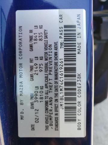 Photo 10 from auction – 2012 MAZDA 3 I with VIN JM1BL1M74C1619261