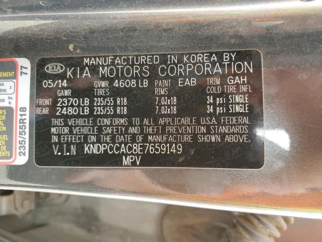 Photo 10 from auction – 2014 KIA SPORTAGE E with VIN KNDPCCAC8E7659149