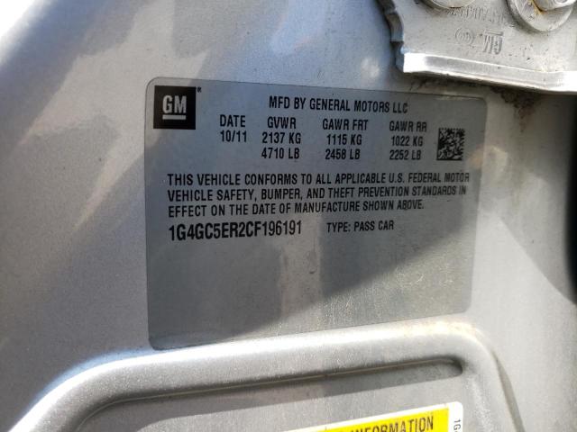 Photo 10 from auction – 2012 BUICK LACROSSE with VIN 1G4GC5ER2CF196191