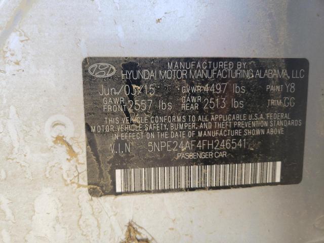 Photo 10 from auction – 2015 HYUNDAI SONATA SE with VIN 5NPE24AF4FH246541