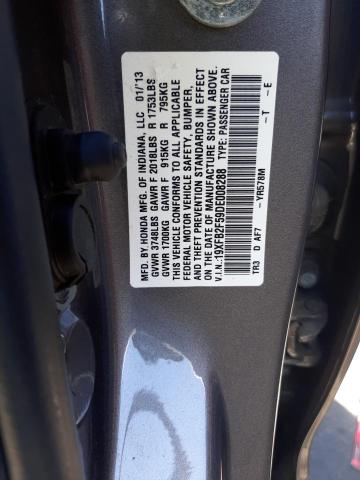 Photo 10 from auction – 2013 HONDA CIVIC LX with VIN 19XFB2F59DE008288