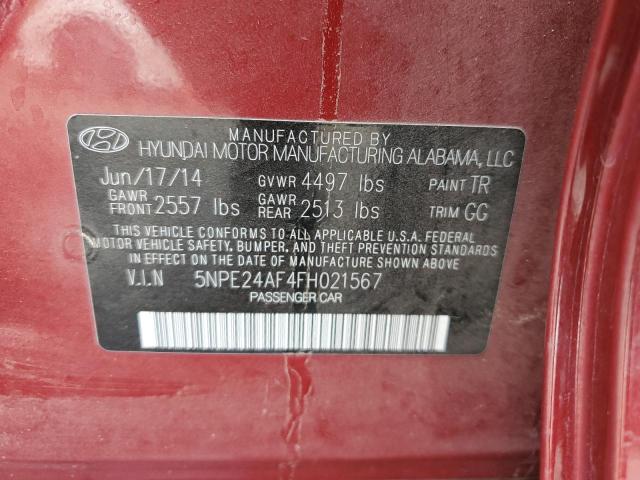 Photo 10 from auction – 2015 HYUNDAI SONATA SE with VIN 5NPE24AF4FH021567
