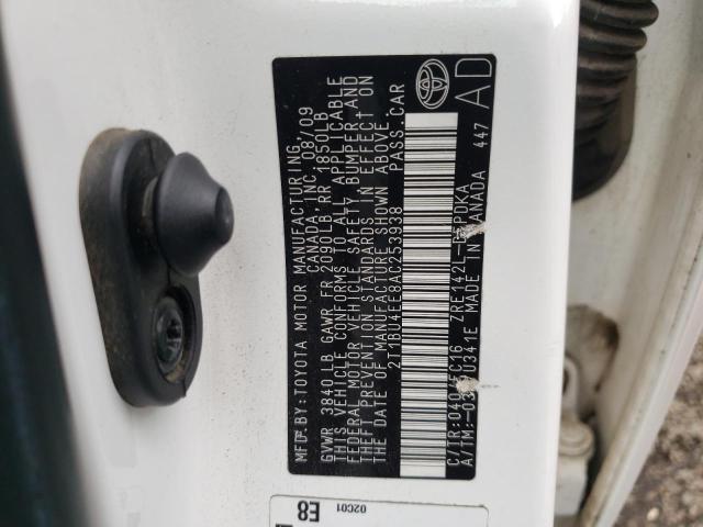 Photo 10 from auction – 2010 TOYOTA COROLLA BA with VIN 2T1BU4EE8AC253938