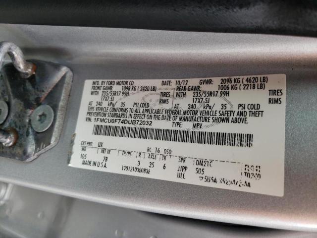 Photo 10 from auction – 2013 FORD ESCAPE S with VIN 1FMCU0F74DUB72032