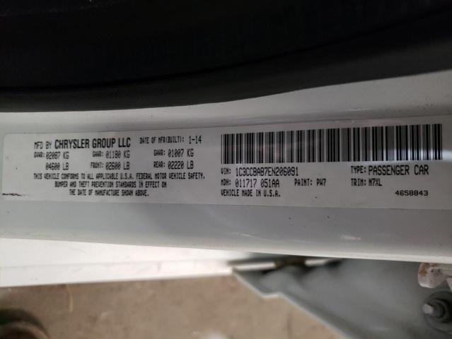 Photo 10 from auction – 2014 CHRYSLER 200 LX with VIN 1C3CCBAB7EN206091