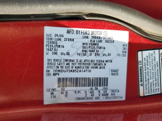 Photo 10 from auction – 2005 FORD EXPLORER X with VIN 1FMDU73K85ZA14710