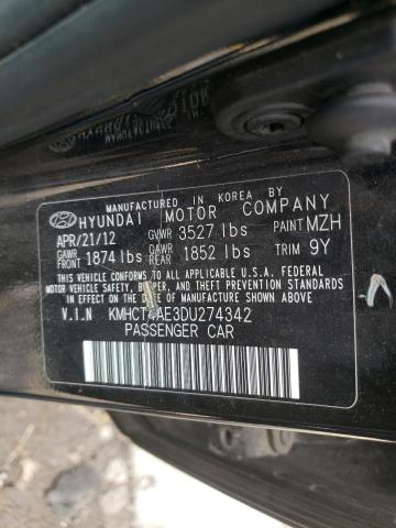 Photo 10 from auction – 2013 HYUNDAI ACCENT GLS with VIN KMHCT4AE3DU274342