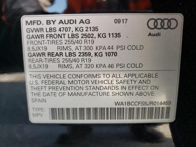 Photo 10 from auction – 2018 AUDI Q3 PREMIUM with VIN WA1BCCFS5JR014459