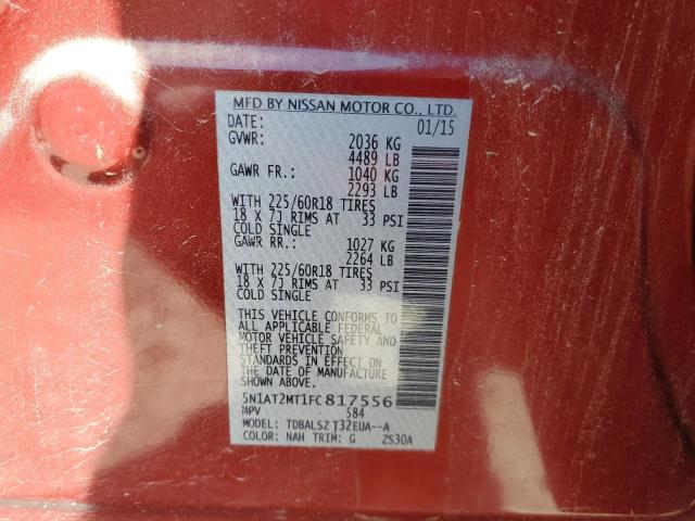 Photo 10 from auction – 2015 NISSAN ROGUE S with VIN 5N1AT2MT1FC817556
