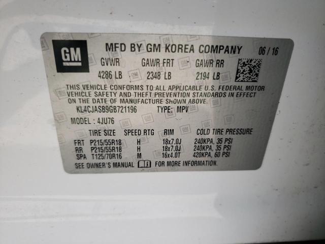 Photo 10 from auction – 2016 BUICK ENCORE with VIN KL4CJASB9GB721196