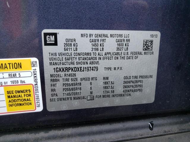 Photo 10 from auction – 2014 GMC ACADIA SLE with VIN 1GKKRPKDXEJ197479