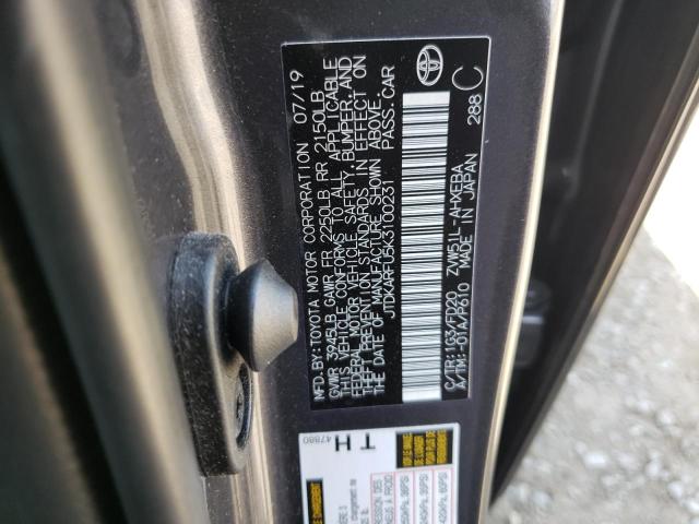 Photo 10 from auction – 2019 TOYOTA PRIUS with VIN JTDKARFU5K3100231