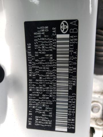Photo 10 from auction – 2017 TOYOTA COROLLA L with VIN 5YFBURHE2HP701027