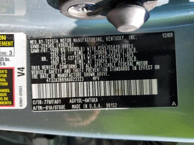 Photo 10 from auction – 2010 TOYOTA VENZA with VIN 4T3ZA3BB9AU022323