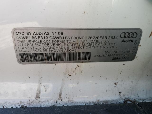 Photo 10 from auction – 2010 AUDI A6 PREMIUM with VIN WAUFGAFB6AN036765
