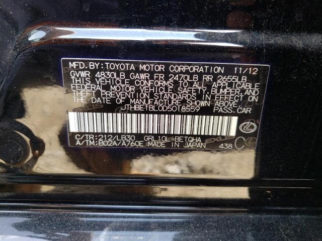 Photo 10 from auction – 2013 LEXUS GS 350 with VIN JTHBE1BL0D5018559