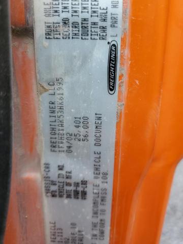 Photo 10 from auction – 2003 FREIGHTLINER MEDIUM CON with VIN 1FVHBXAK53HK61995
