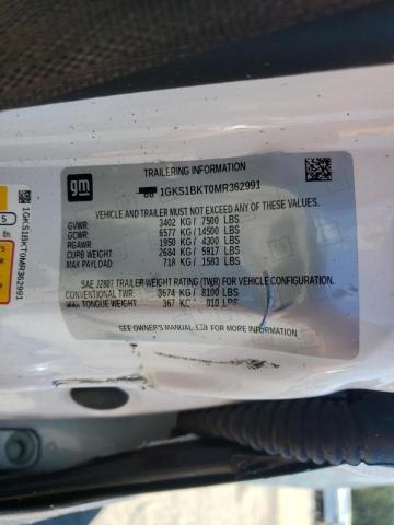 Photo 10 from auction – 2021 GMC YUKON SLT with VIN 1GKS1BKT0MR362991