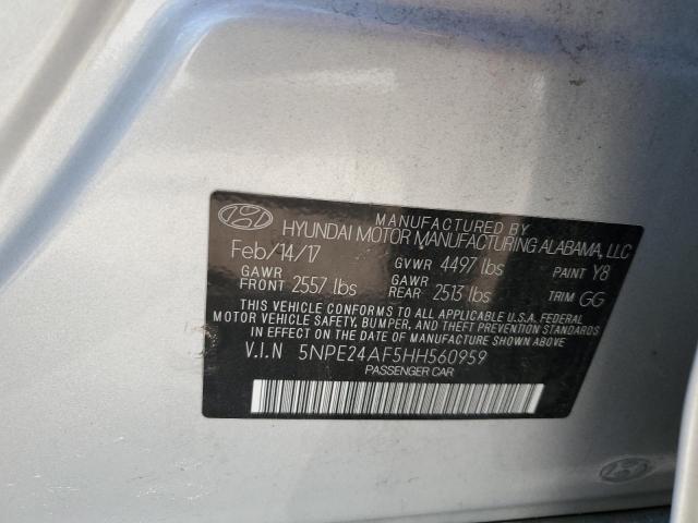 Photo 10 from auction – 2017 HYUNDAI SONATA SE with VIN 5NPE24AF5HH560959