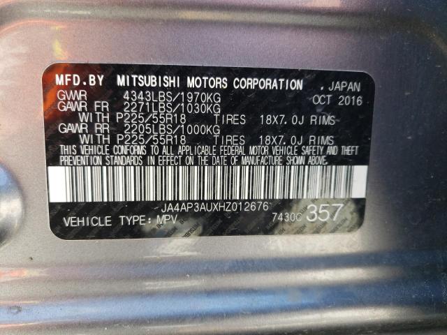 Photo 10 from auction – 2017 MITSUBISHI OUTLANDER with VIN JA4AP3AUXHZ012676