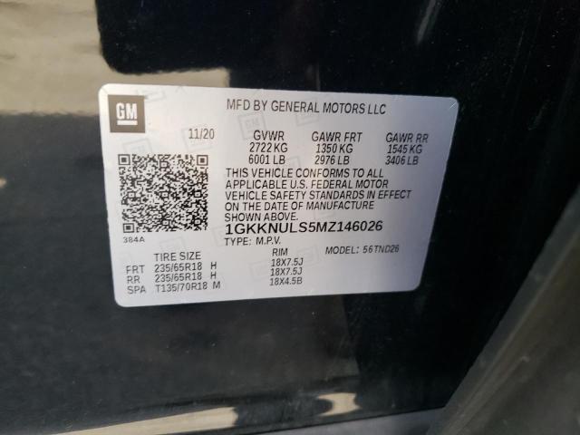 Photo 10 from auction – 2021 GMC ACADIA SLT with VIN 1GKKNULS5MZ146026