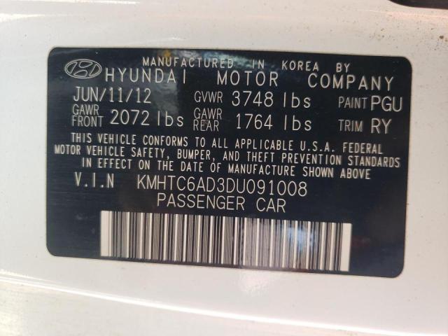 Photo 10 from auction – 2013 HYUNDAI VELOSTER with VIN KMHTC6AD3DU091008