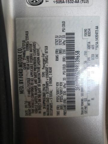 Photo 10 from auction – 2011 FORD FUSION SEL with VIN 3FAHP0CG2BR139658