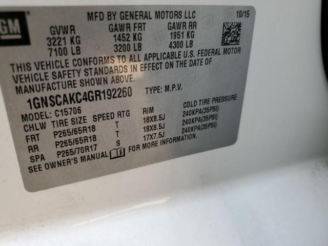 Photo 10 from auction – 2016 CHEVROLET TAHOE C150 with VIN 1GNSCAKC4GR192260