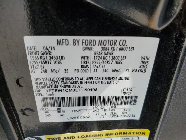 Zdjęcie 10 z aukcji – 2014 FORD F150 SUPER z VIN 1FTEW1CM0EFC50108