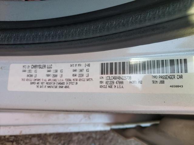 Photo 10 from auction – 2008 CHRYSLER SEBRING LX with VIN 1C3LC46K48N225738